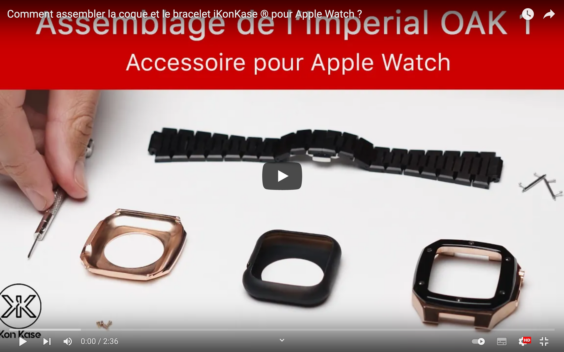 Charger la vidéo : Comment assember la coque et le bracelet iKonKase ?