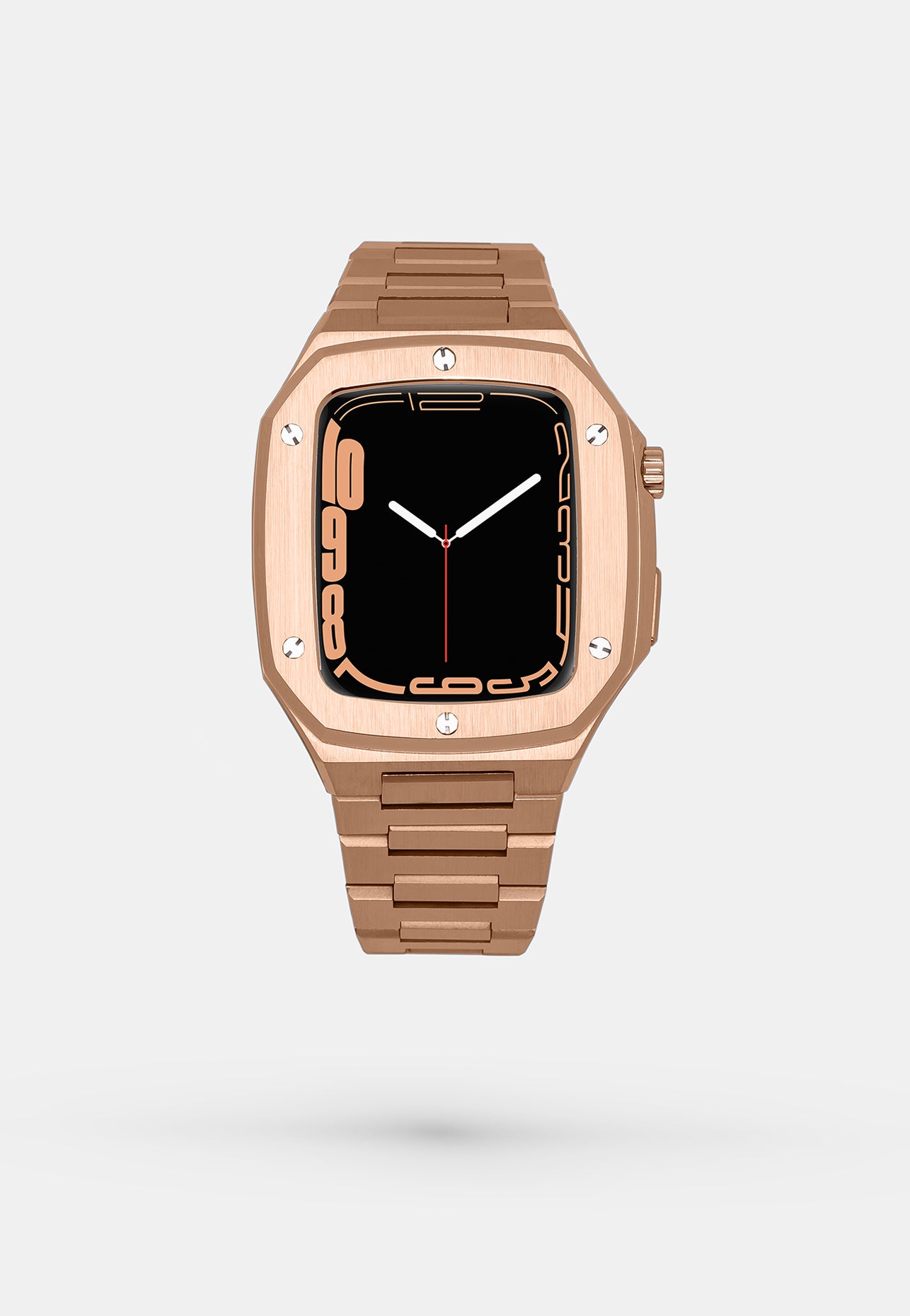 Everose Gold - Accessoire Apple Watch - Coque et bracelet  Or Rose Appel Watch 44mm - avant