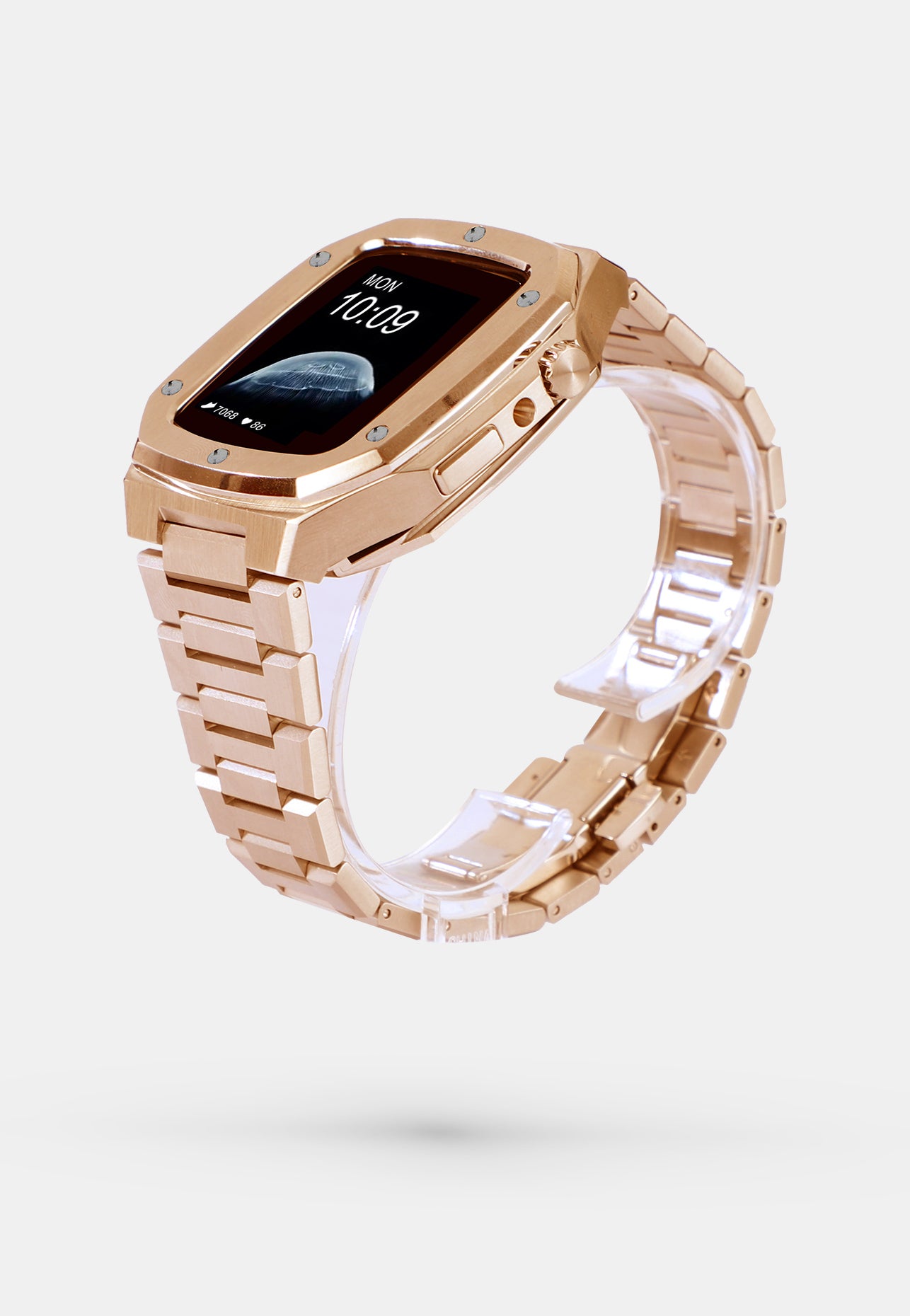 Everose Gold - Imperial OAK - Coque et bracelet Apple Watch - 44mm